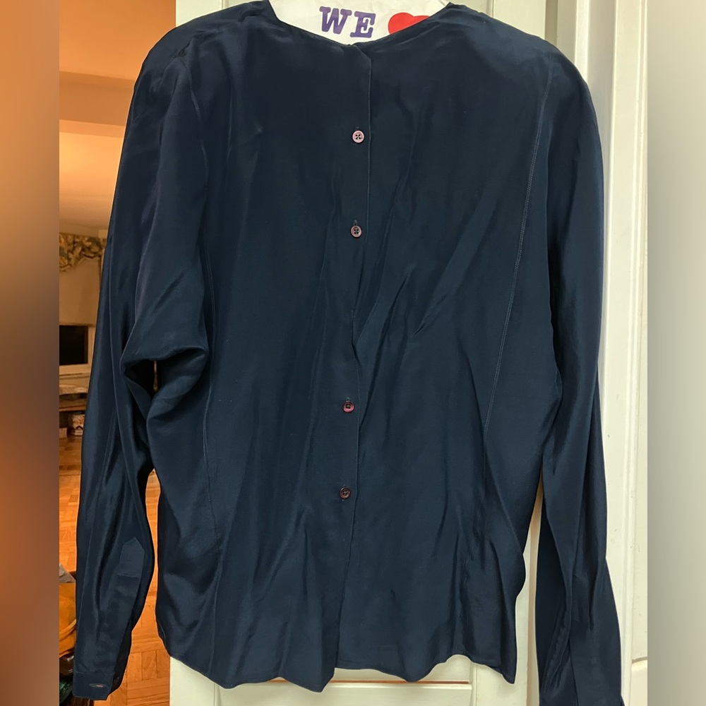 Ellen Tracy Dark Silk Blouse